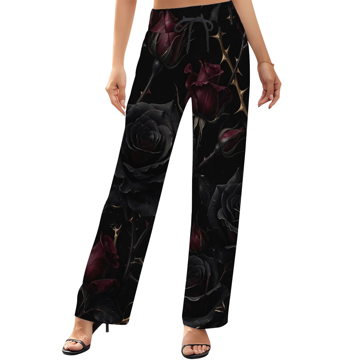 Wide Leg Pants Woman 09noirroseaopbezfald