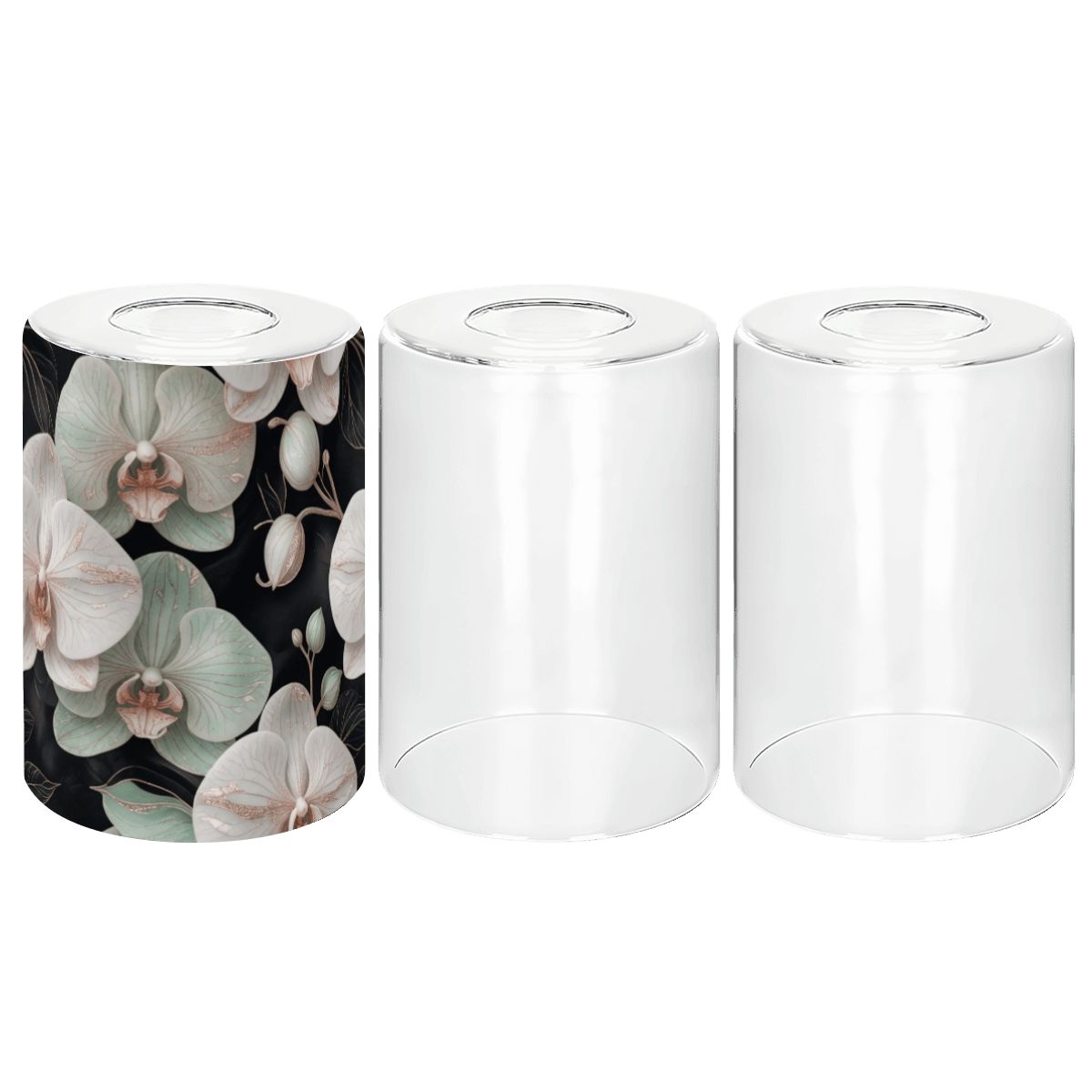 Cylindrical Glass Lampshade 3 pcs 28orchideegesteaop