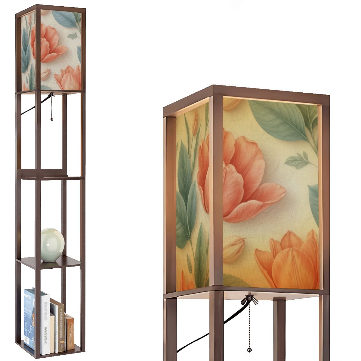 Floor Lamp with Shelves 39tulipanyv2aop