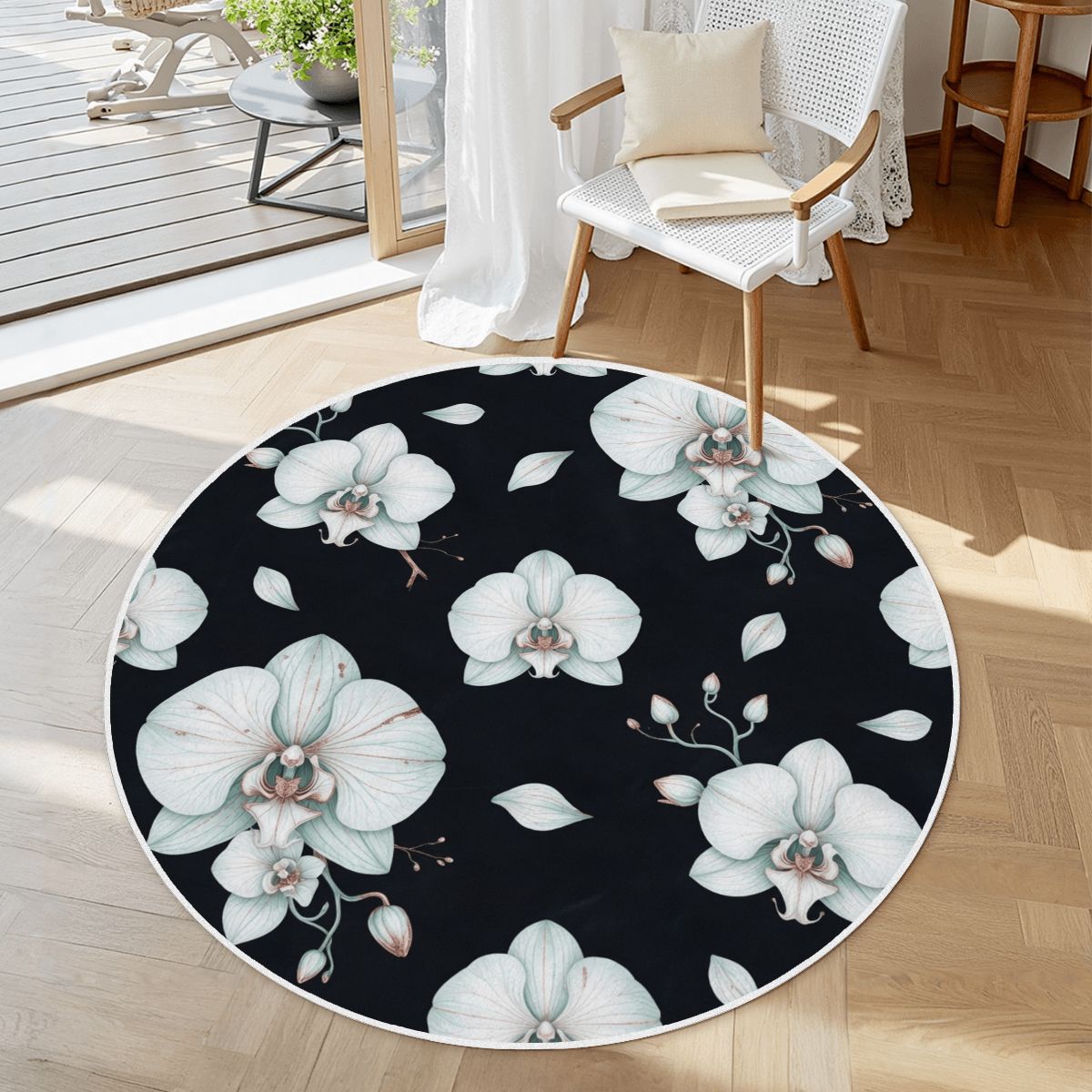 Orchidee Noc — Dywan okrągły