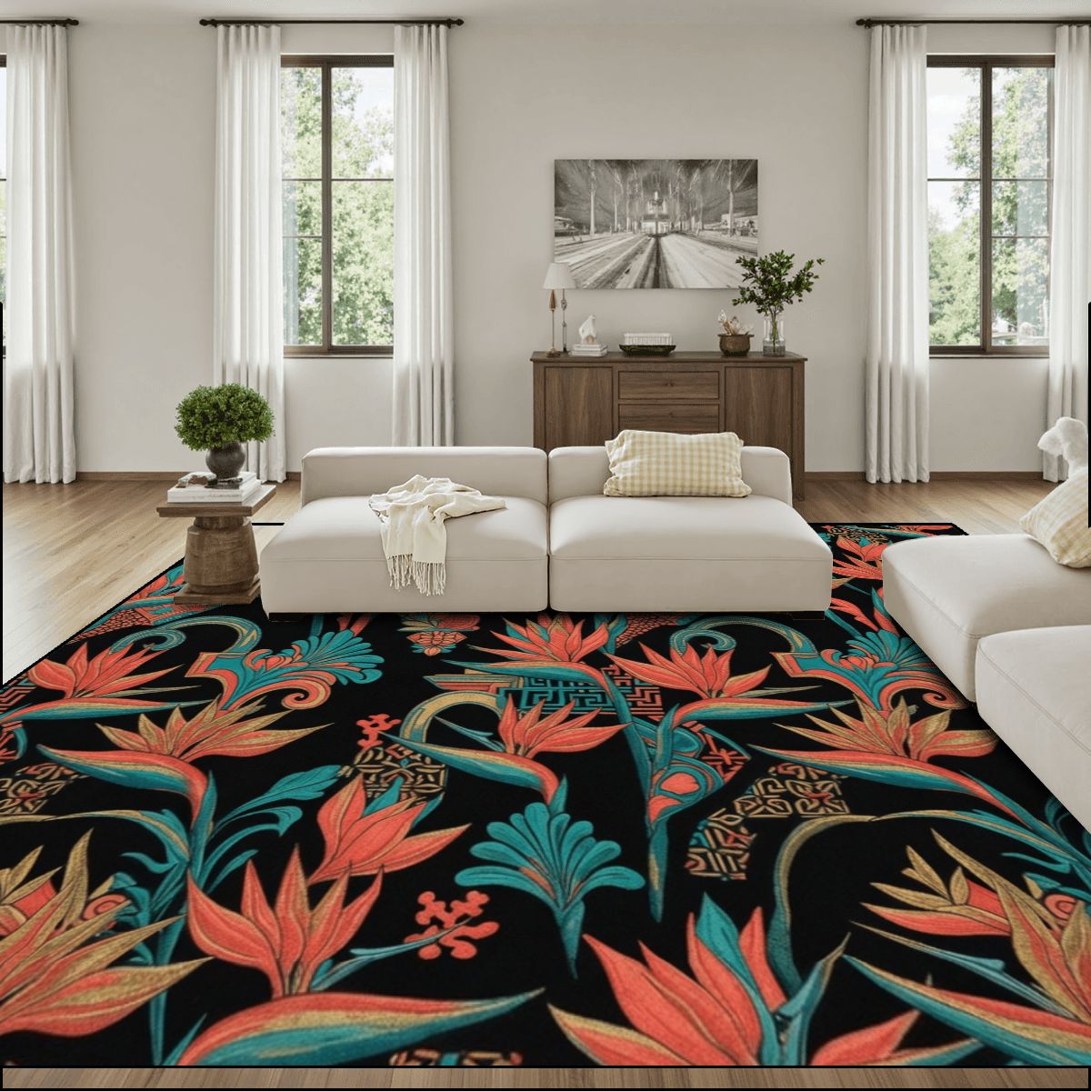 Large Area Rug Floor Carpet (4:3) 50rajskiptakv2aop