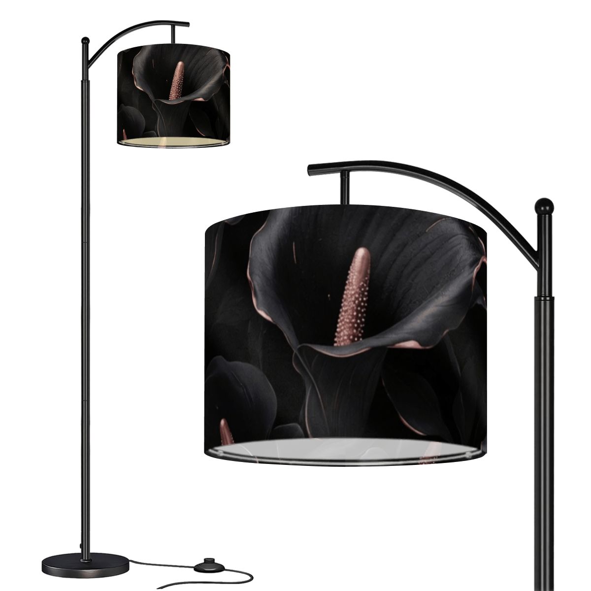 Kalie Noir — Lampa podłogowa łukowa