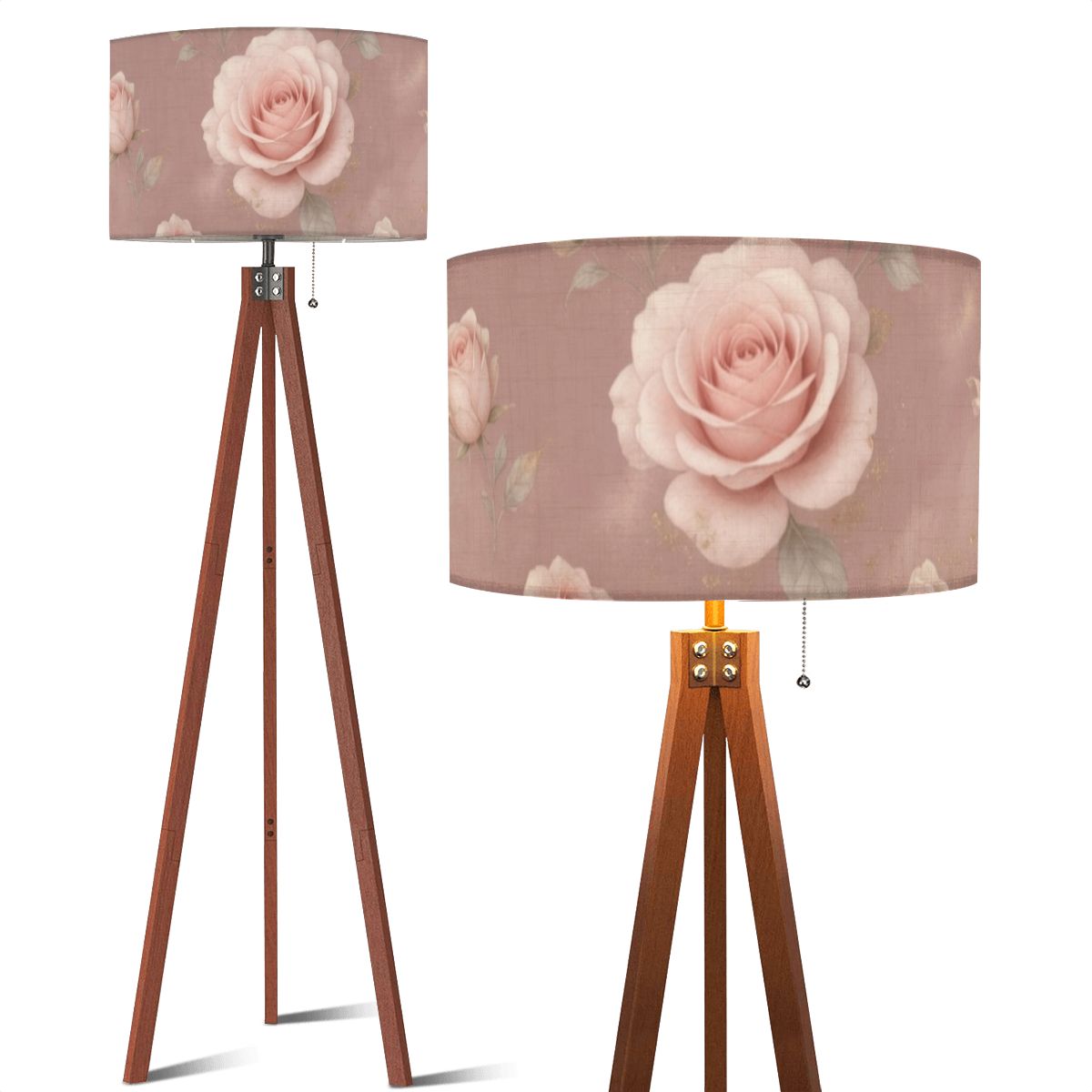 Roze Blush — Lampa podłogowa na trójnogu