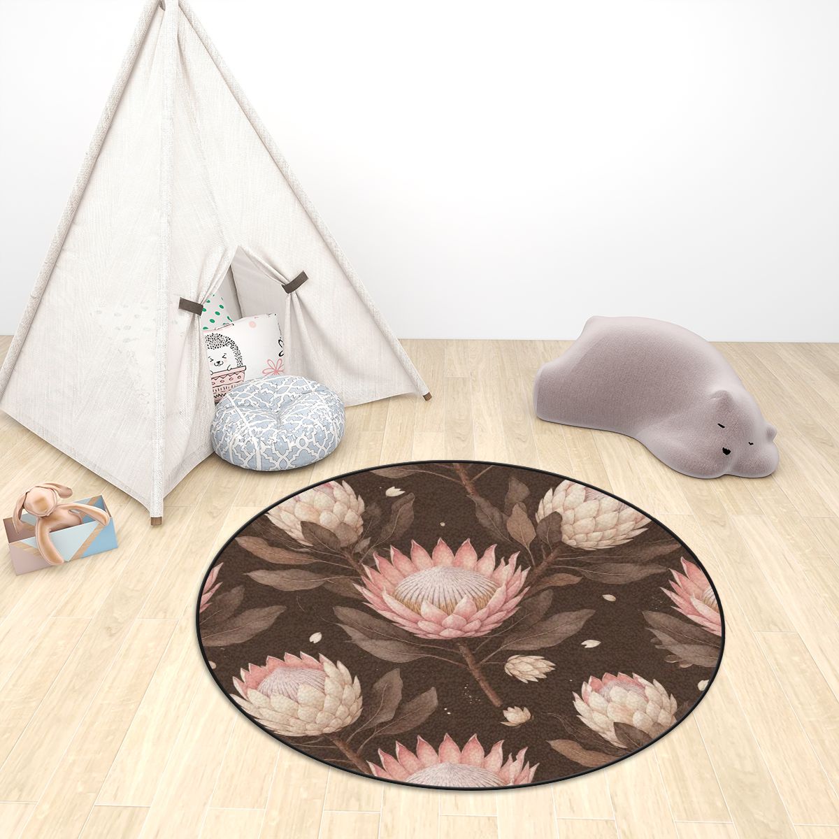 Multiple Sizes Plush Round Area Rug 20proteaespressoaop