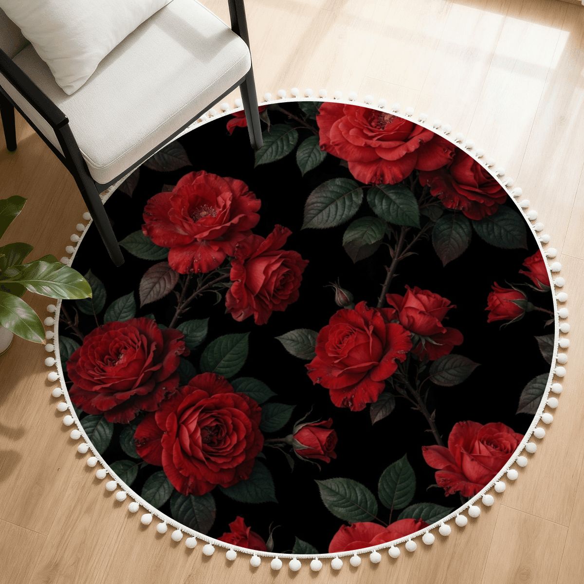 Roze Czerwone — Dywan okrągły