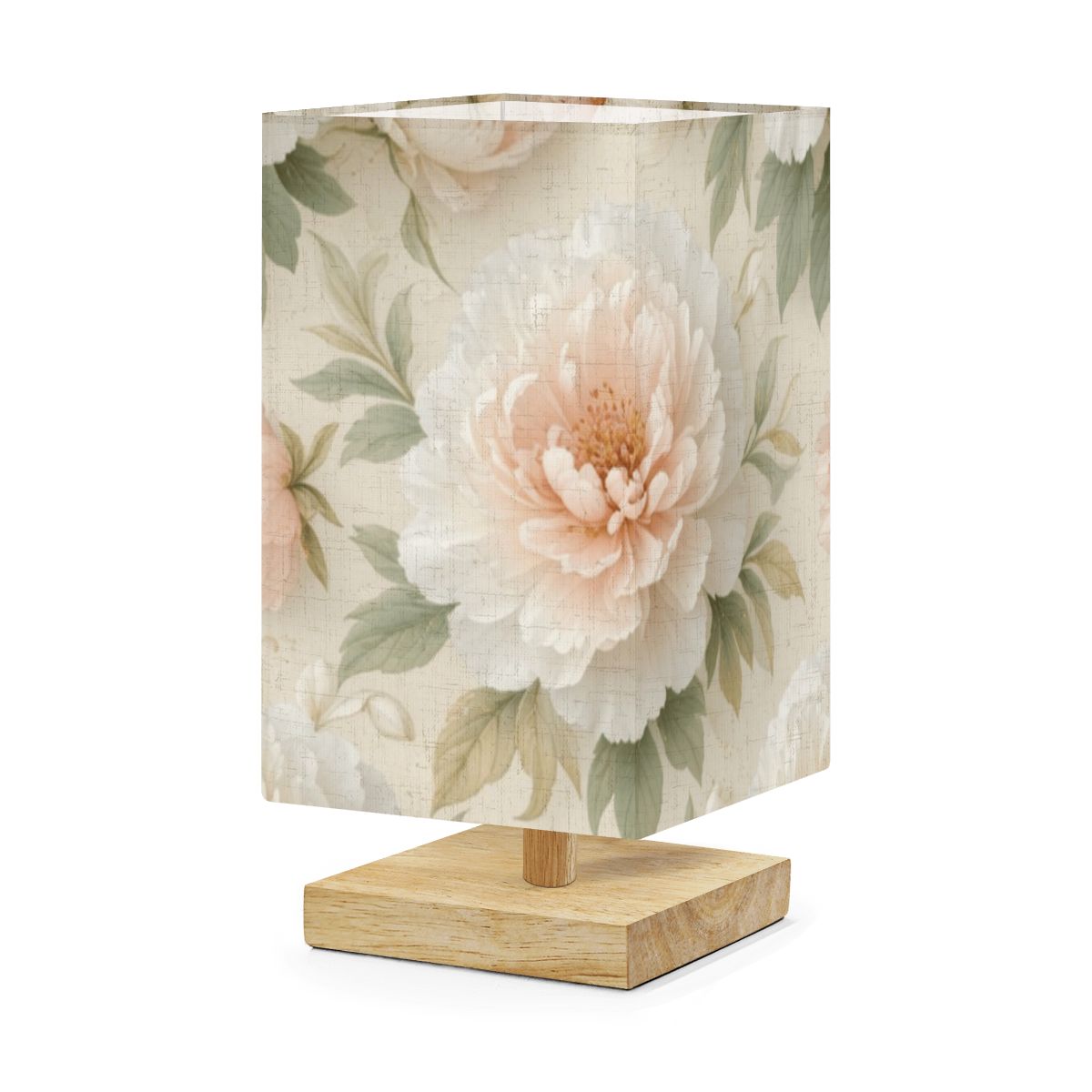 Peonie Biala — Lampa stołowa kwadratowa