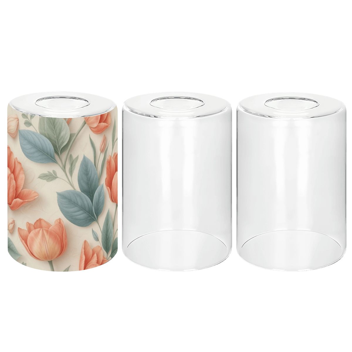 Cylindrical Glass Lampshade 3 pcs 39tulipanyv2aop