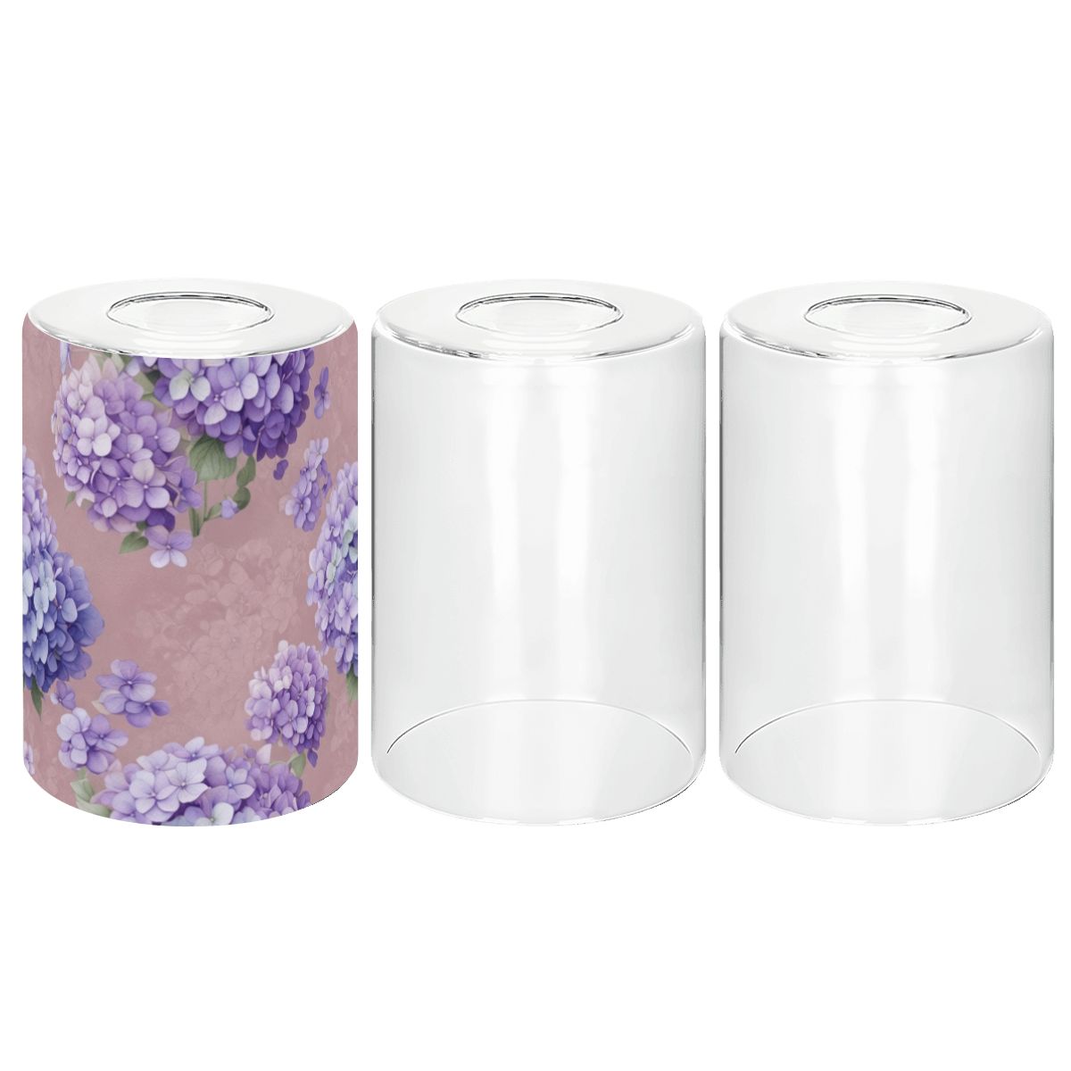 Cylindrical Glass Lampshade 3 pcs 33hortensjedenseaop