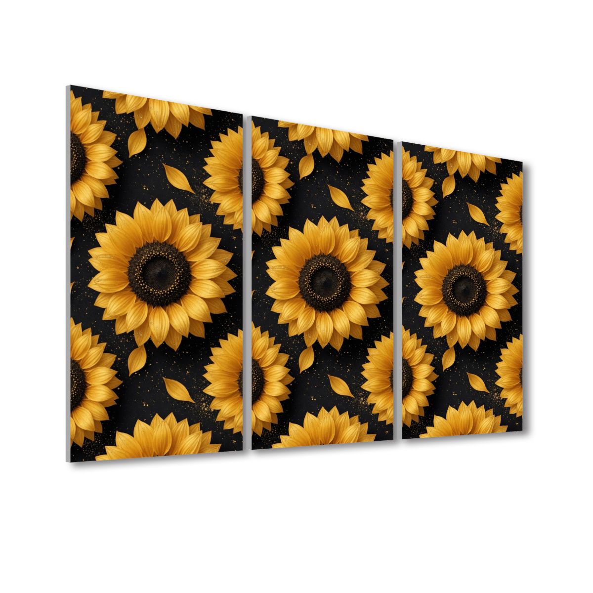 3 Panels Sound Absorbing Wall Art 47slonecznikiv2aop