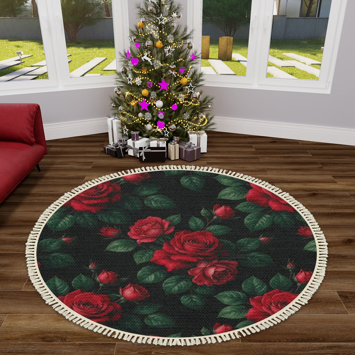 Roze Czerwone — Round rug