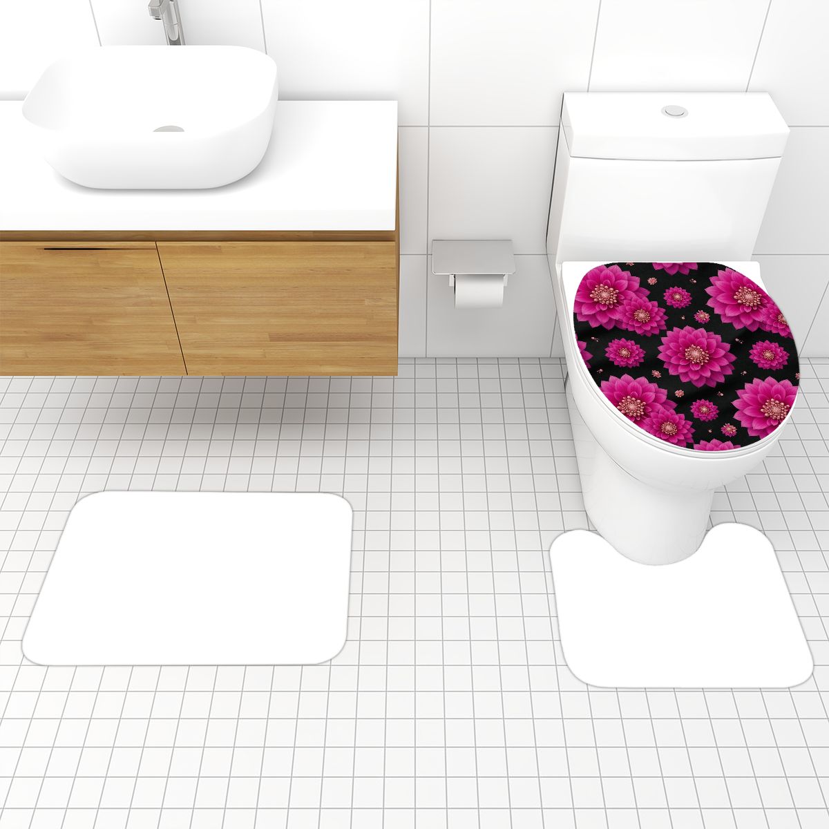 Bathroom Rugs Set 3 pcs 31daliefuksjav2aop