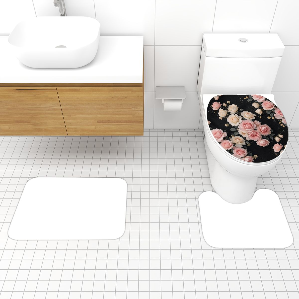 Bathroom Rugs Set 3 pcs 27rozekaskadaaop