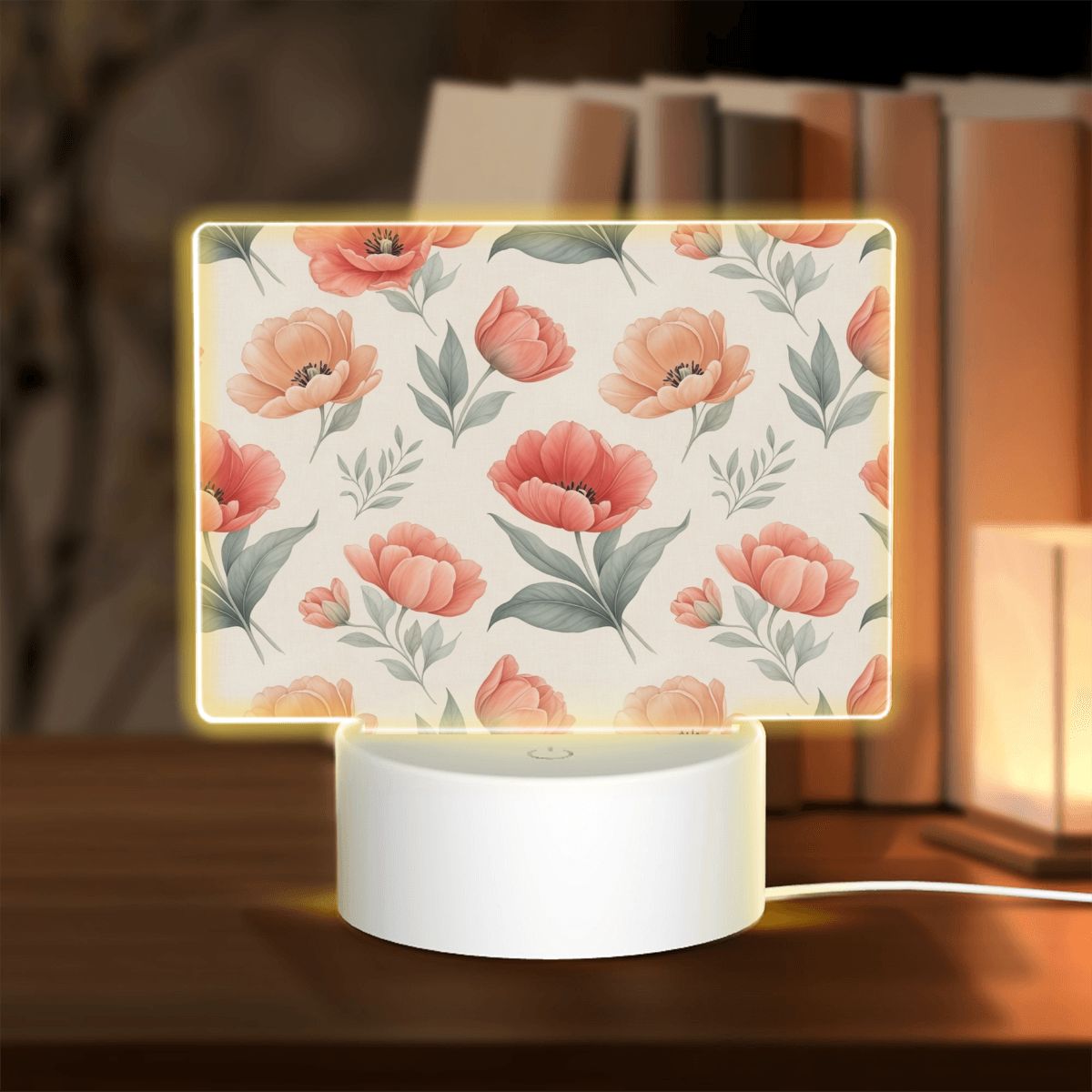 Tulipany Peach — Lampka nocna