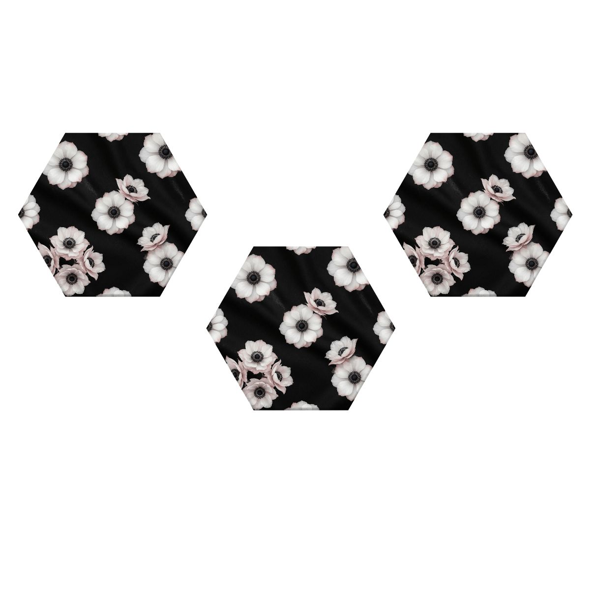 Hexagon Sound Absorbing Panels 3 Pieces 46anemonyv2aop