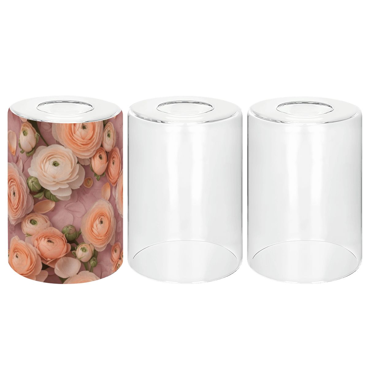 Cylindrical Glass Lampshade 3 pcs 44jaskryv2aop