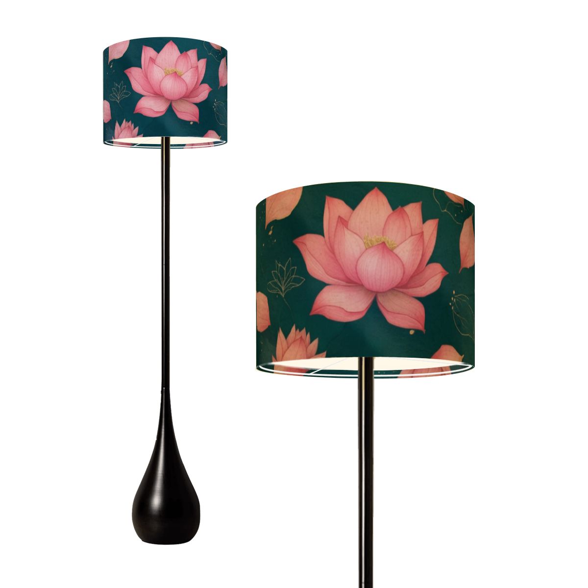 Teardrop Shaped Floor Lamp 40lotosyv2aop