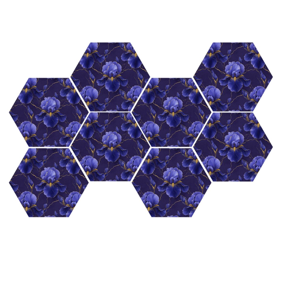 Hexagon Sound Absorbing Panels 8 Pieces 38irysyv2aop