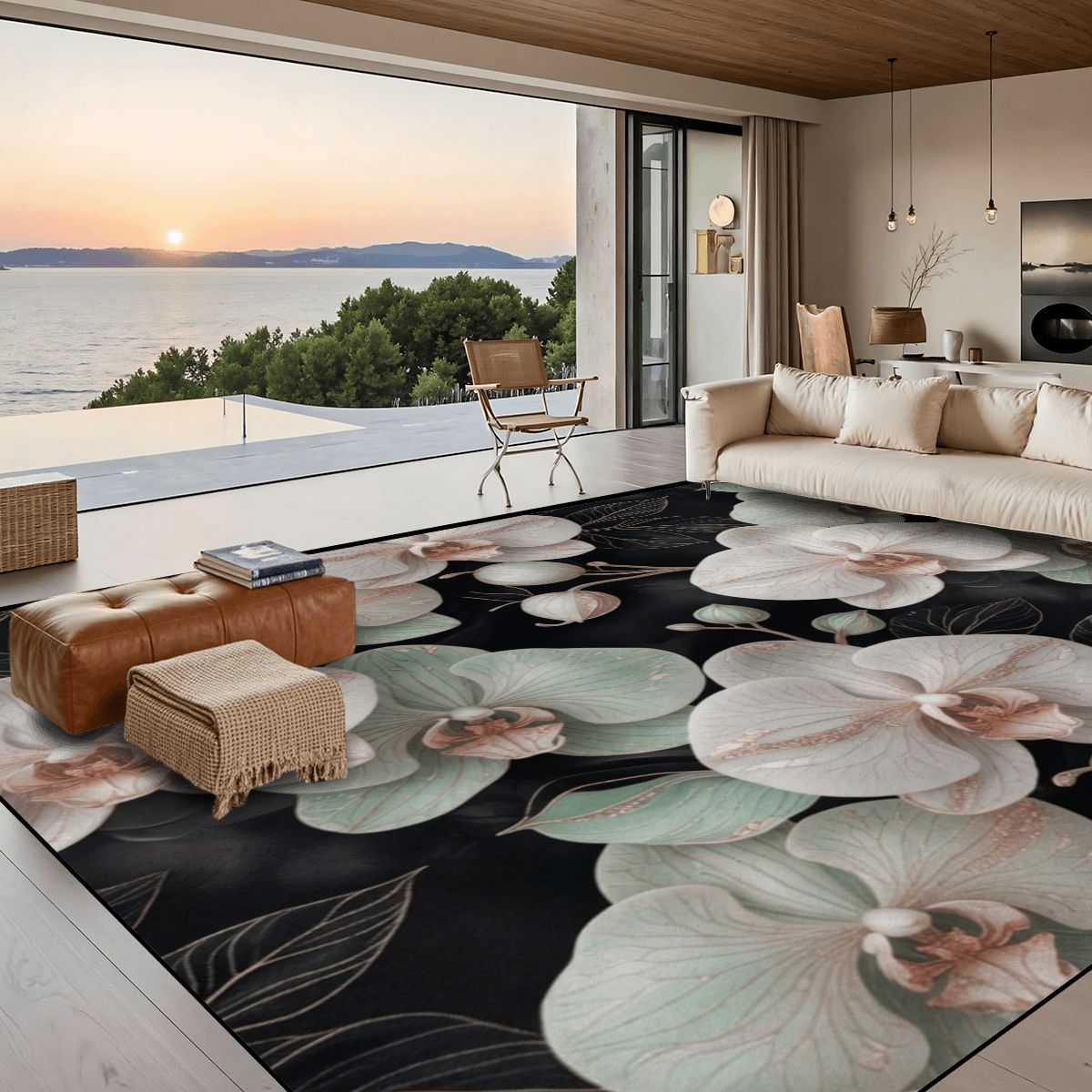 Large Area Rug Floor Carpet (5:4) 28orchideegesteaop