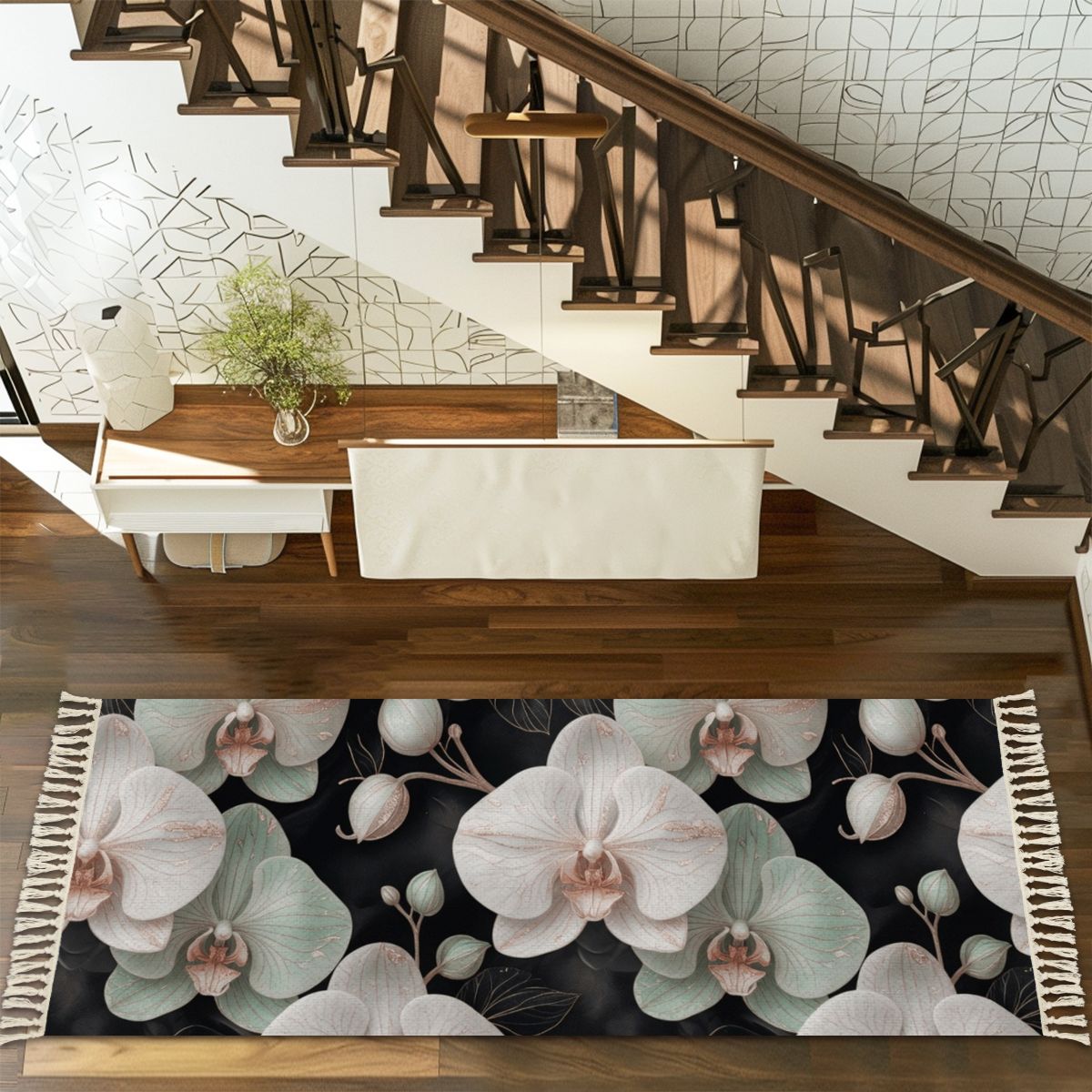 Multiple Sizes Runner Rug with Tassels 28orchideegesteaop