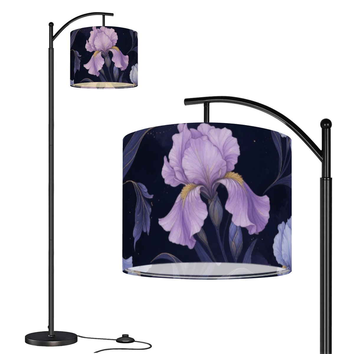 Arc Floor Lamp (Made in USA) 13irysyindigoaop