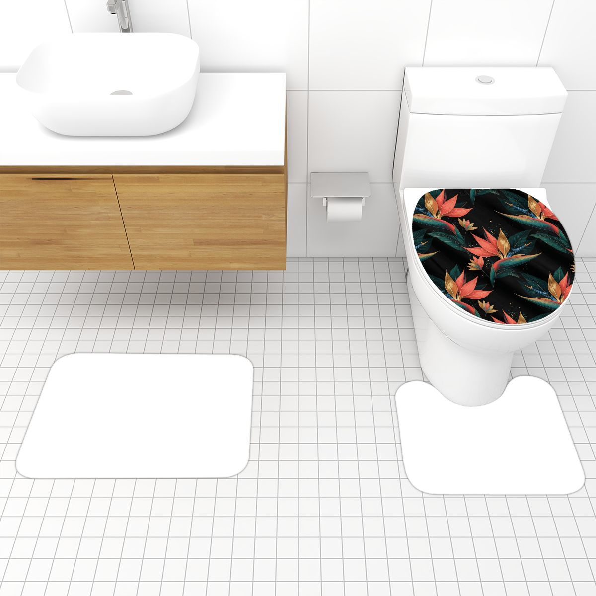 Bathroom Rugs Set 3 pcs 25rajskiptakaop