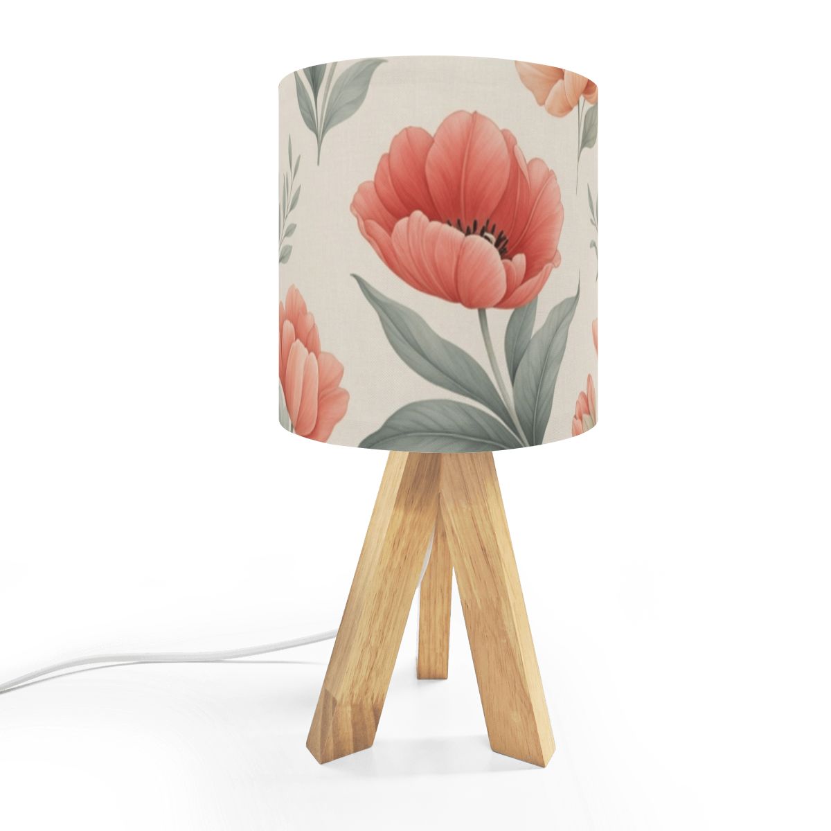 Tulipany Peach — Lampa stołowa na trójnogu