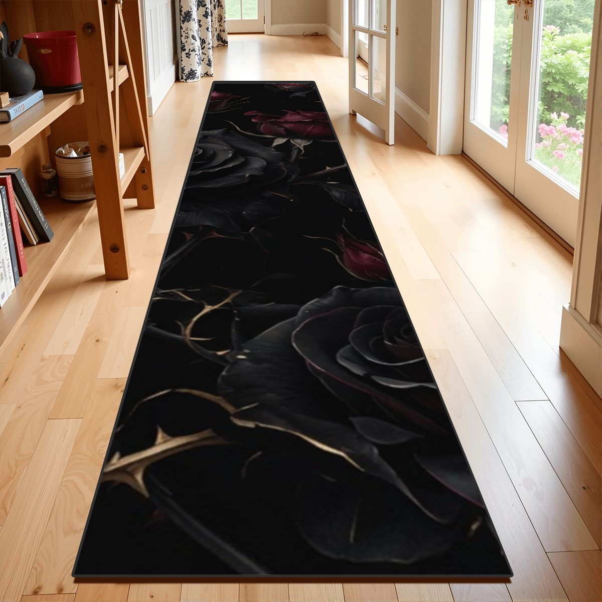 Runner Rug 24"x120" 09noirroseaopbezfald