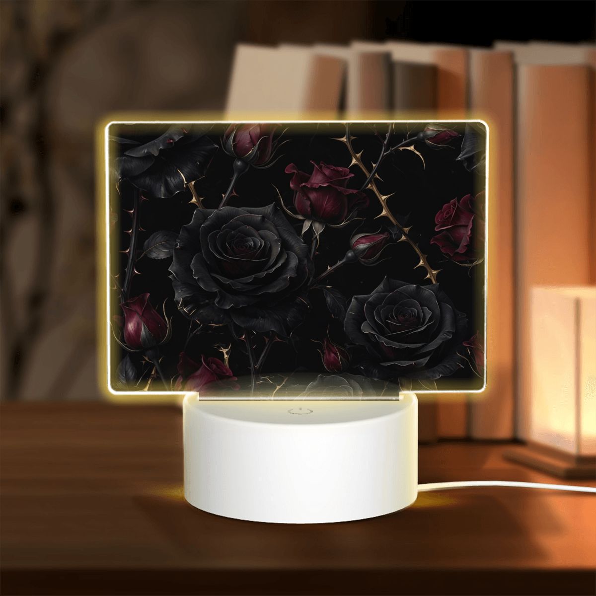 Rectangular Acrylic Night Light 09noirroseaopbezfald
