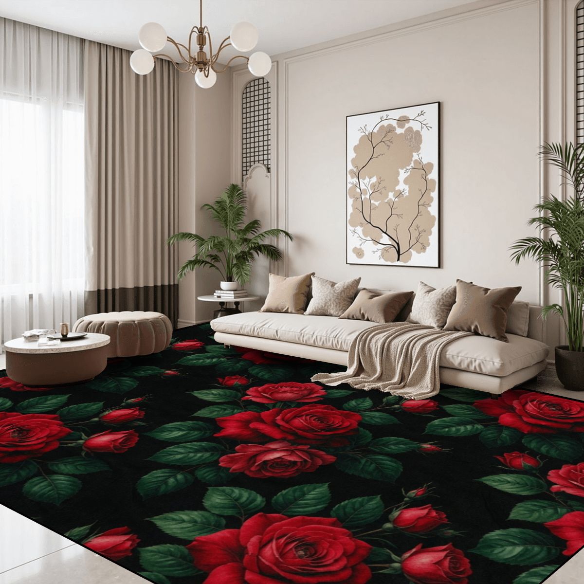 Large Area Rug Floor Carpet (7:5) 37rozeczerwonev2aop