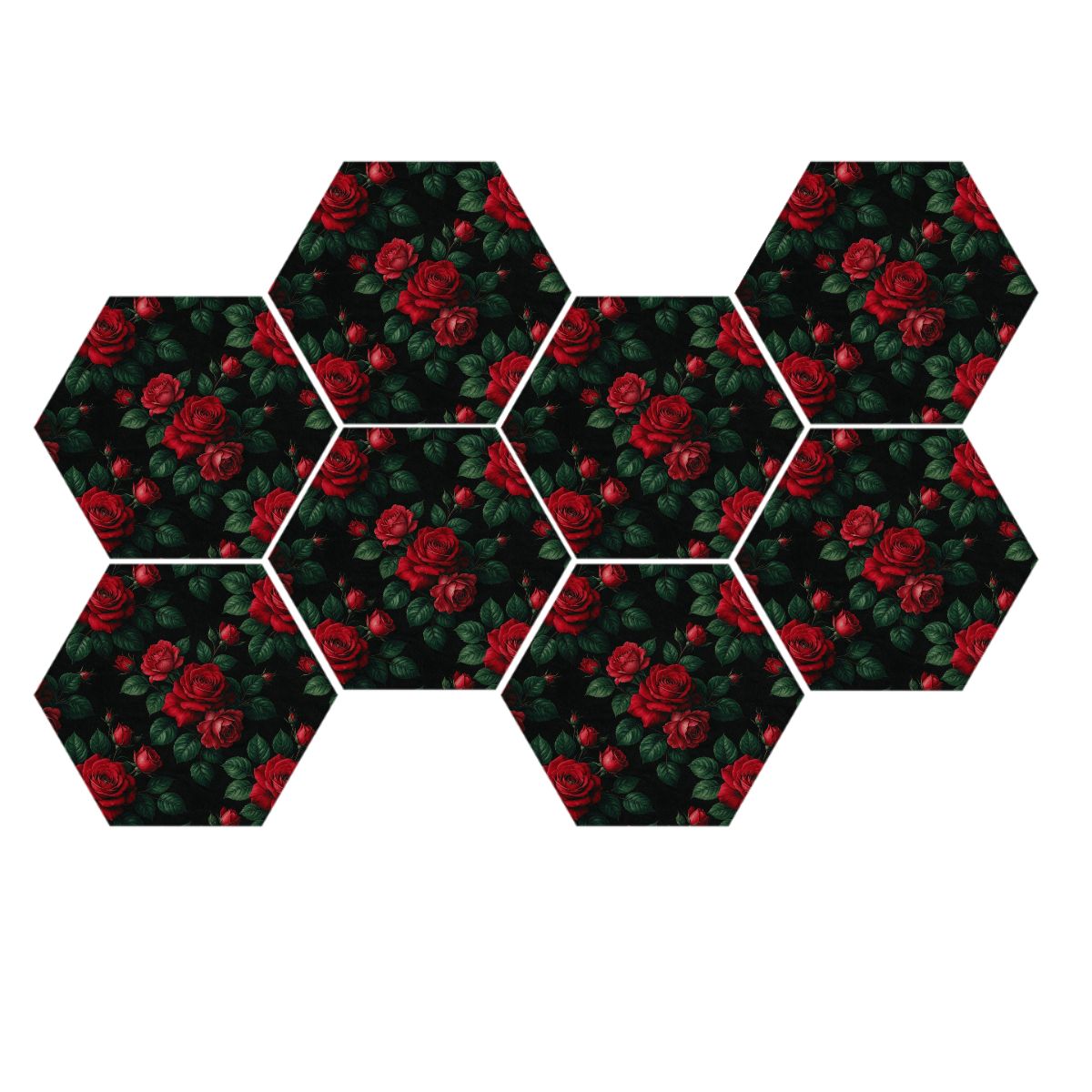 Hexagon Sound Absorbing Panels 8 Pieces 37rozeczerwonev2aop