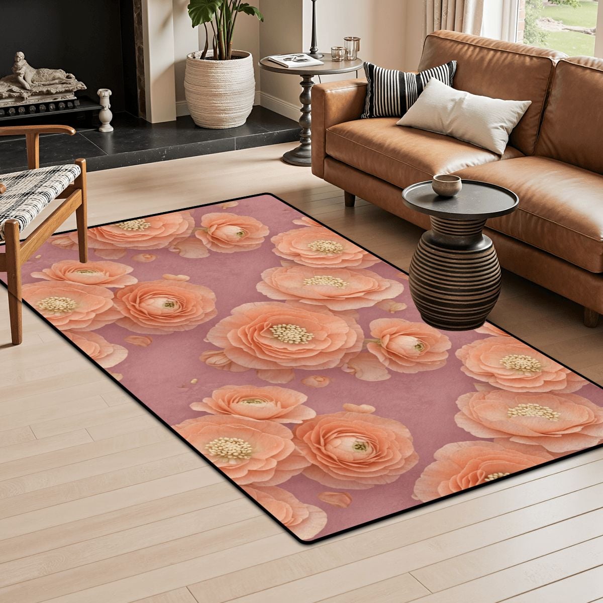Area Rug Floor Carpet (5:3) 19jaskrybrzoskwiniaaop