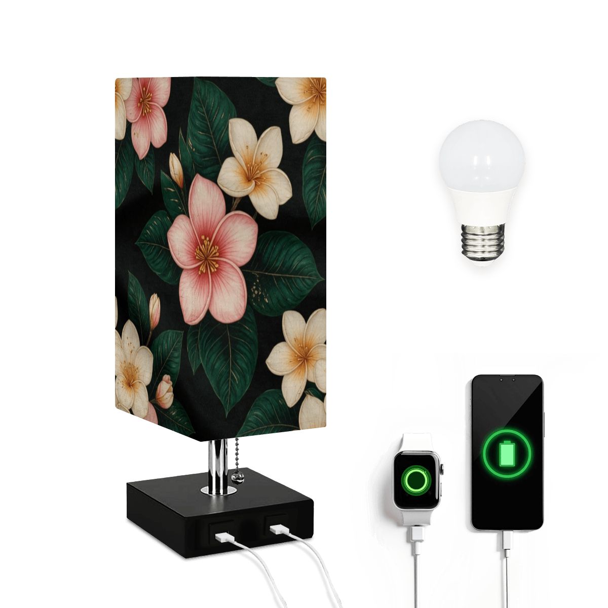 Plumeria — Lampa stołowa kwadratowa