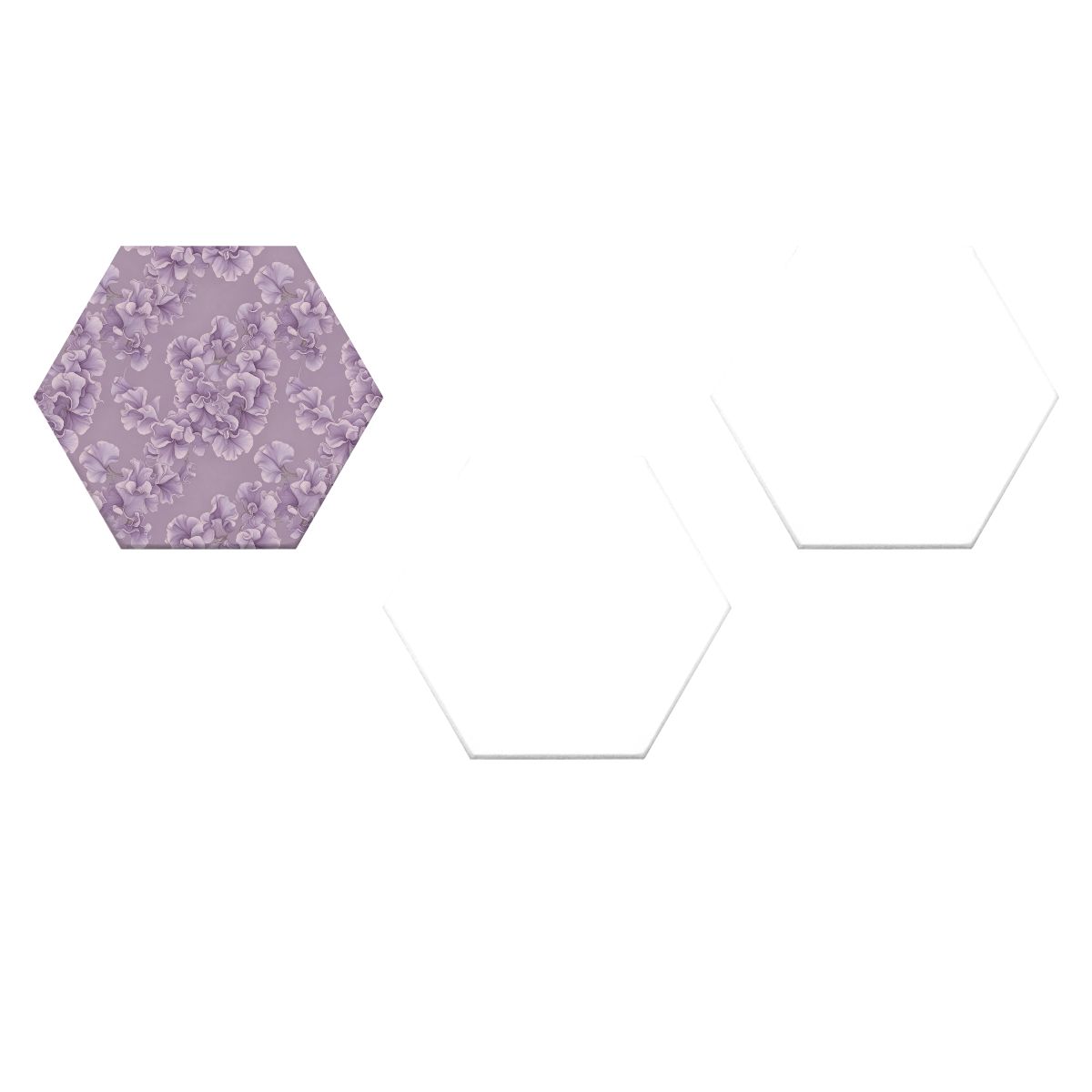 Hexagon Sound Absorbing Panels 3 Pieces 48groszekv2aop