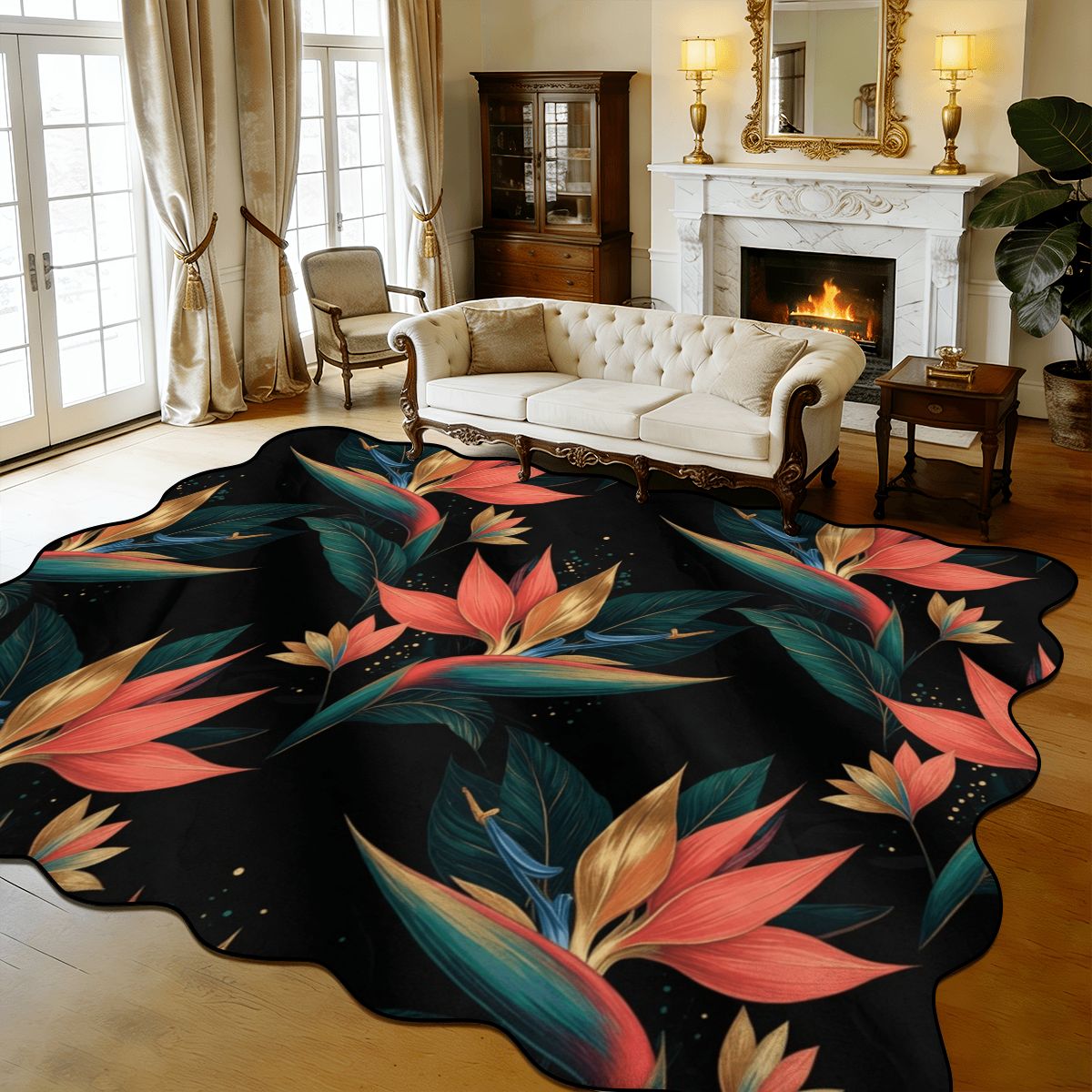 Rajski Ptak — Scalloped rug