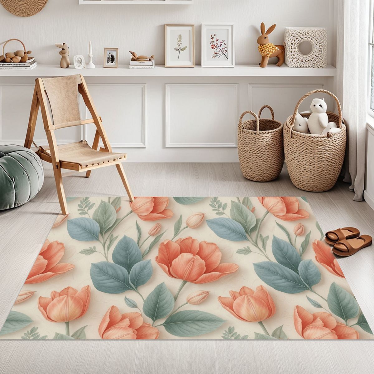 Area Rug without Tassels (3:5) 39tulipanyv2aop
