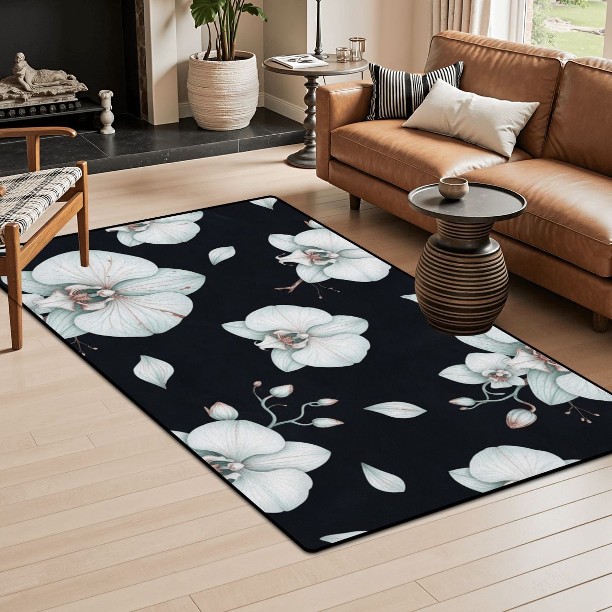 Area Rug Floor Carpet (5:3) 03orchideenocaop