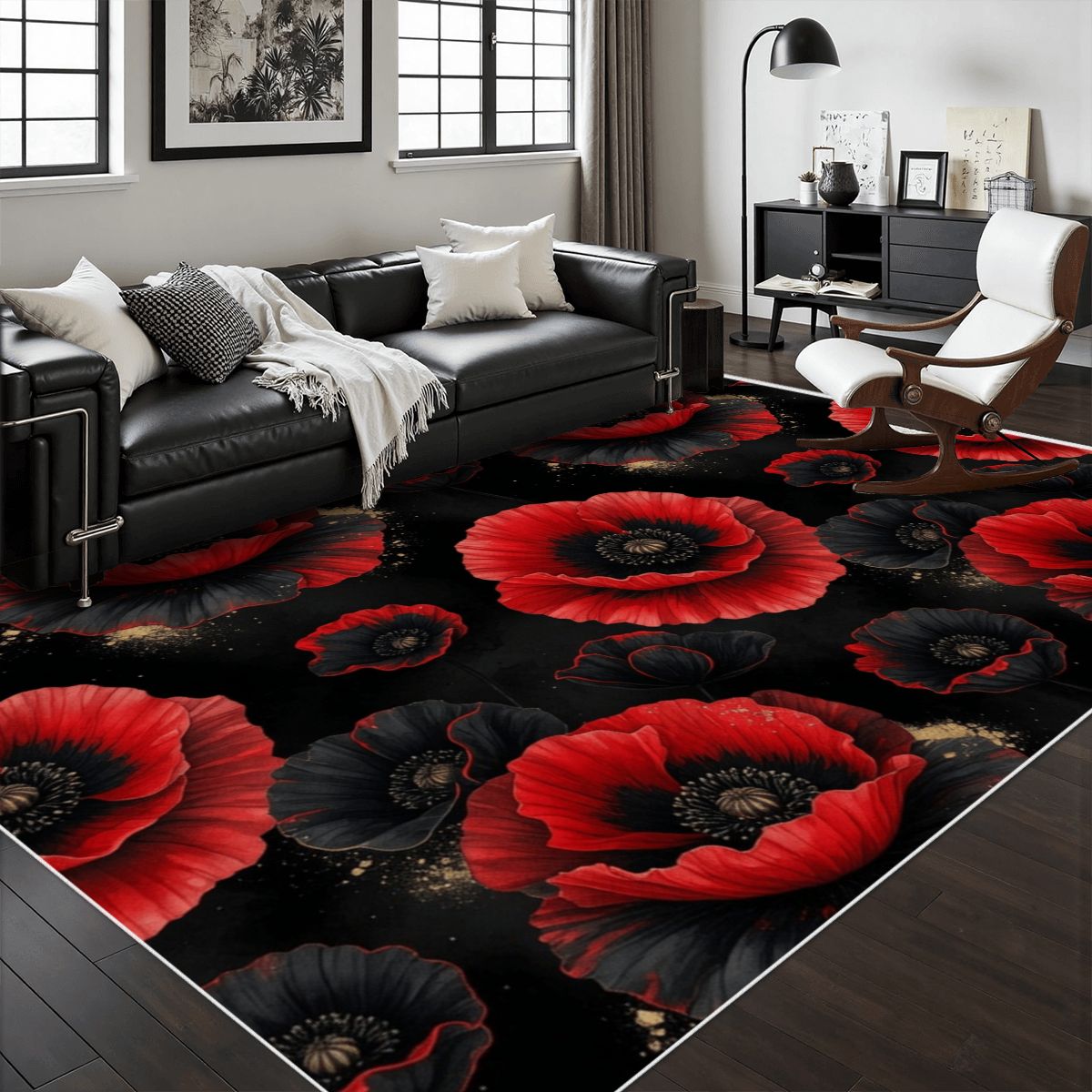 Area Rug with White Border 48"x72" 17makinoiraop