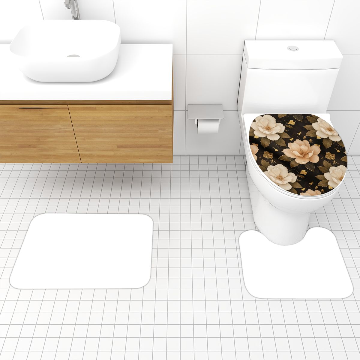 Bathroom Rugs Set 3 pcs 29magnolieluxeaop