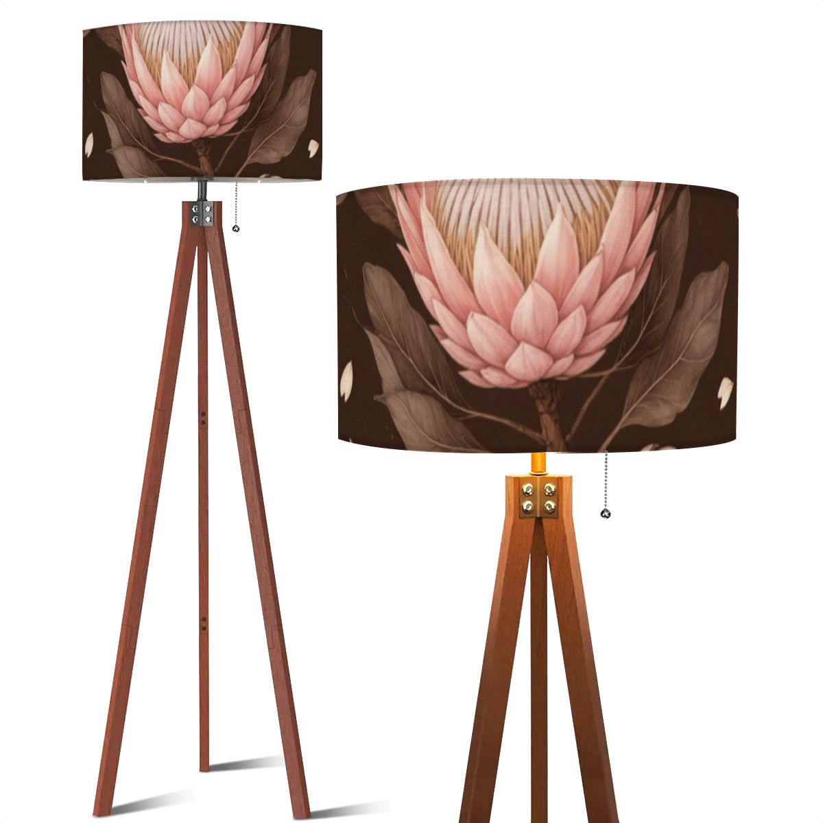 Protea Espresso — Lampa podłogowa na trójnogu