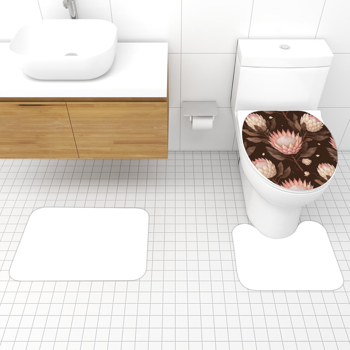 Bathroom Rugs Set 3 pcs 20proteaespressoaop