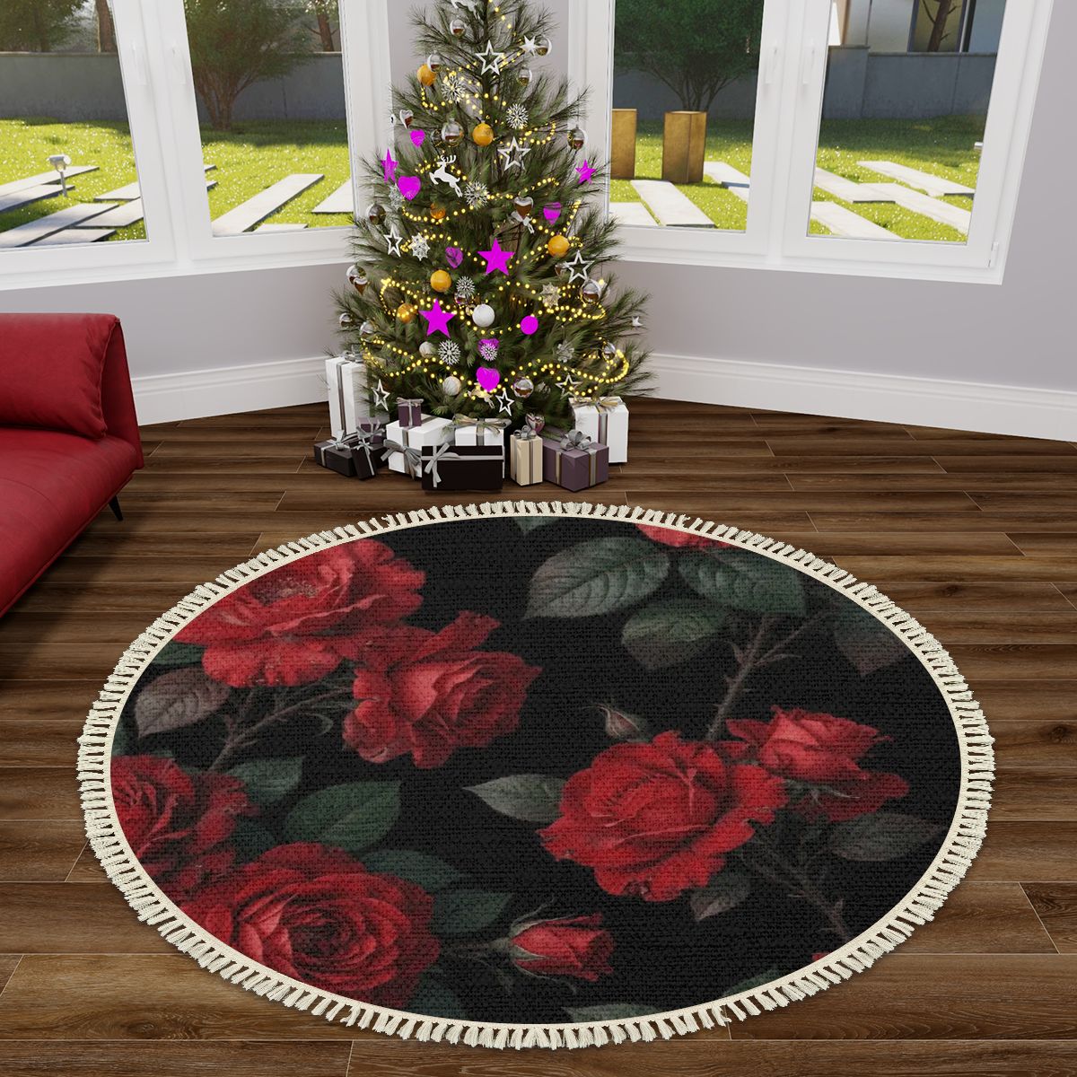 Roze Czerwone — Round rug