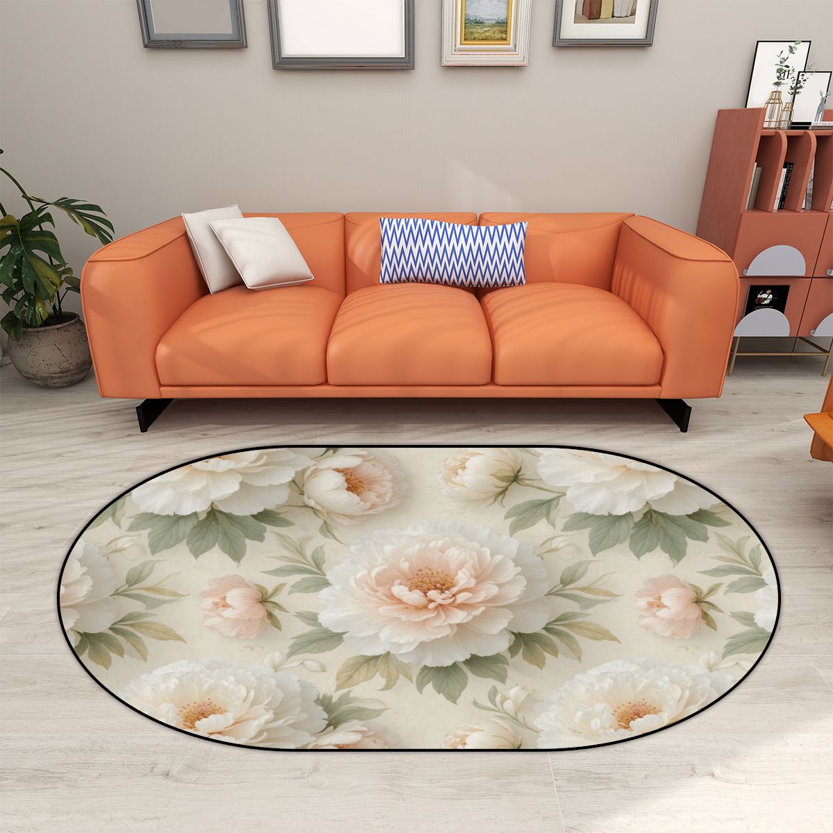 Peonie Biala — Round rug