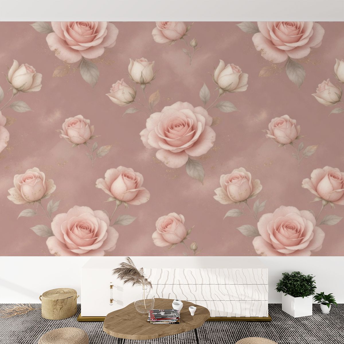 Self Adhesive Wallpaper 02rozeblushaop