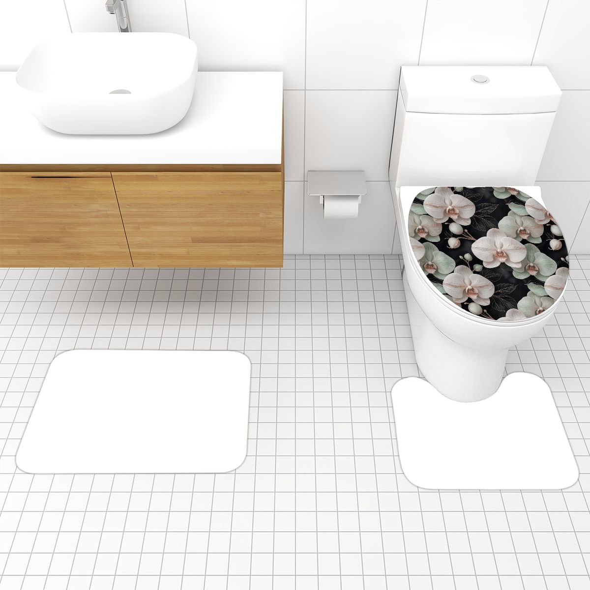 Bathroom Rugs Set 3 pcs 28orchideegesteaop