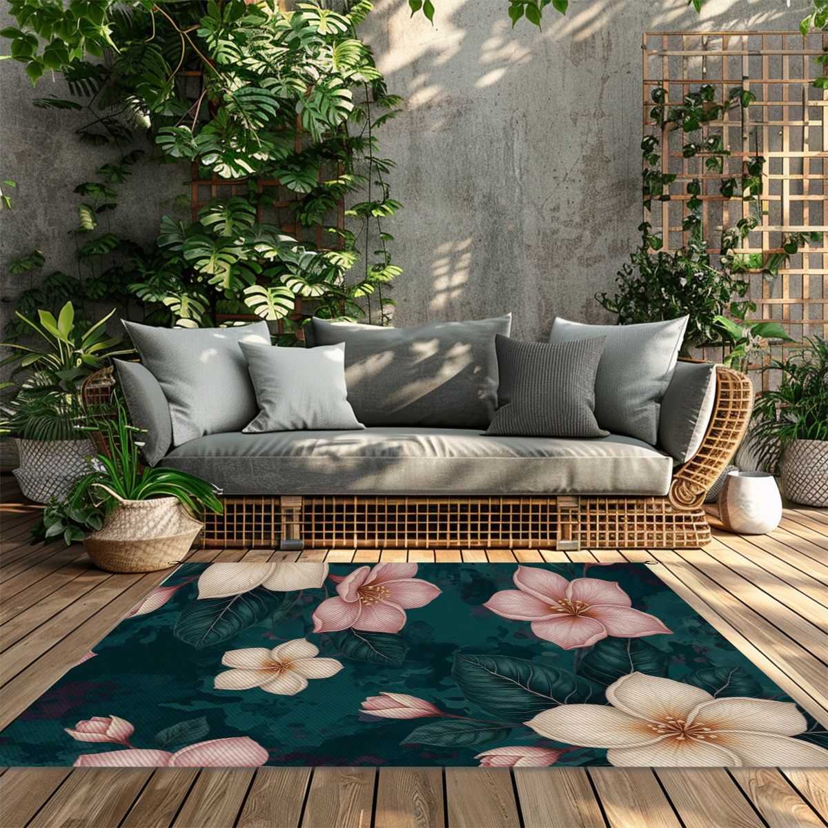 Outdoor Plastic Straw Rug 10plumeriatropikaop