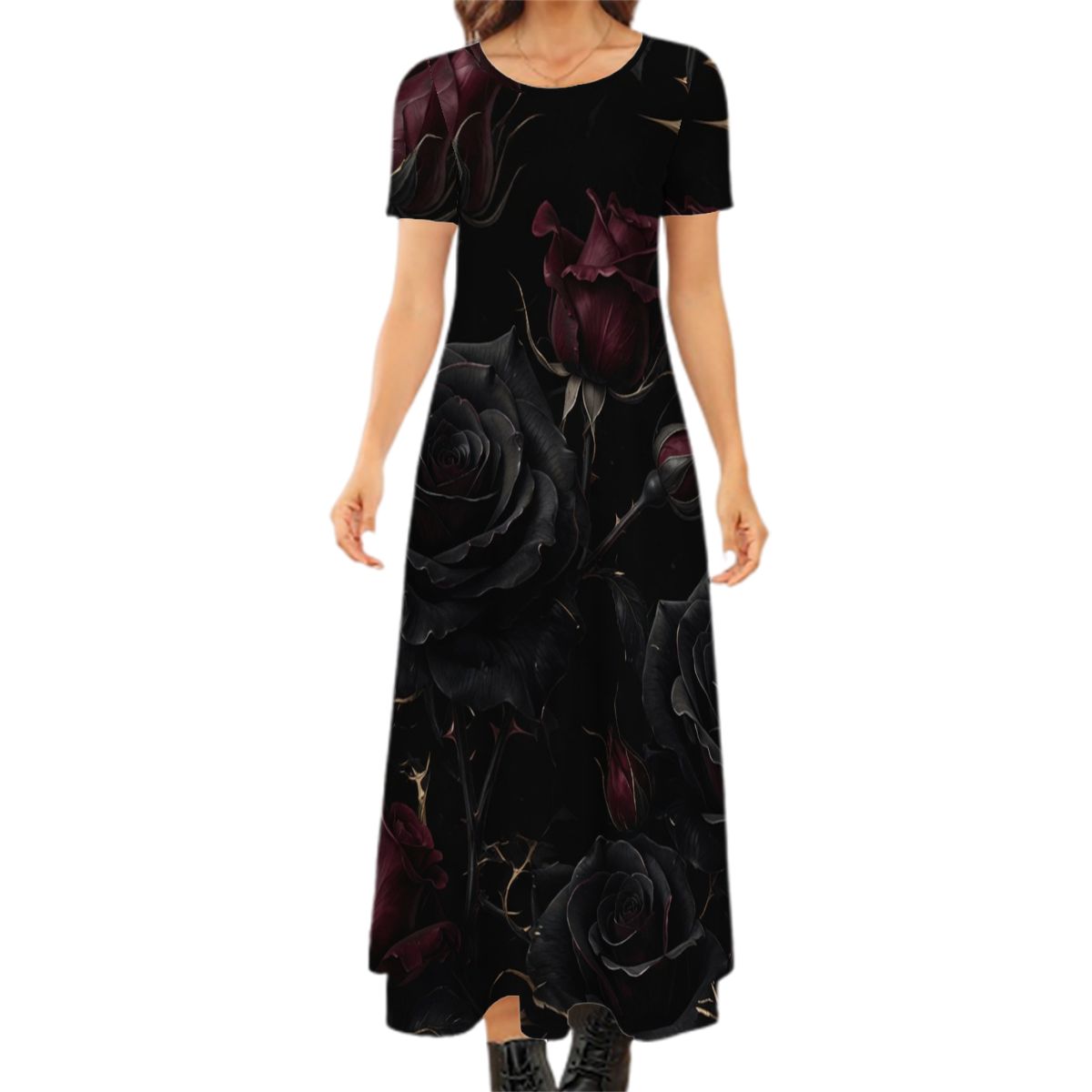 Noir Rose — Sukienka maxi