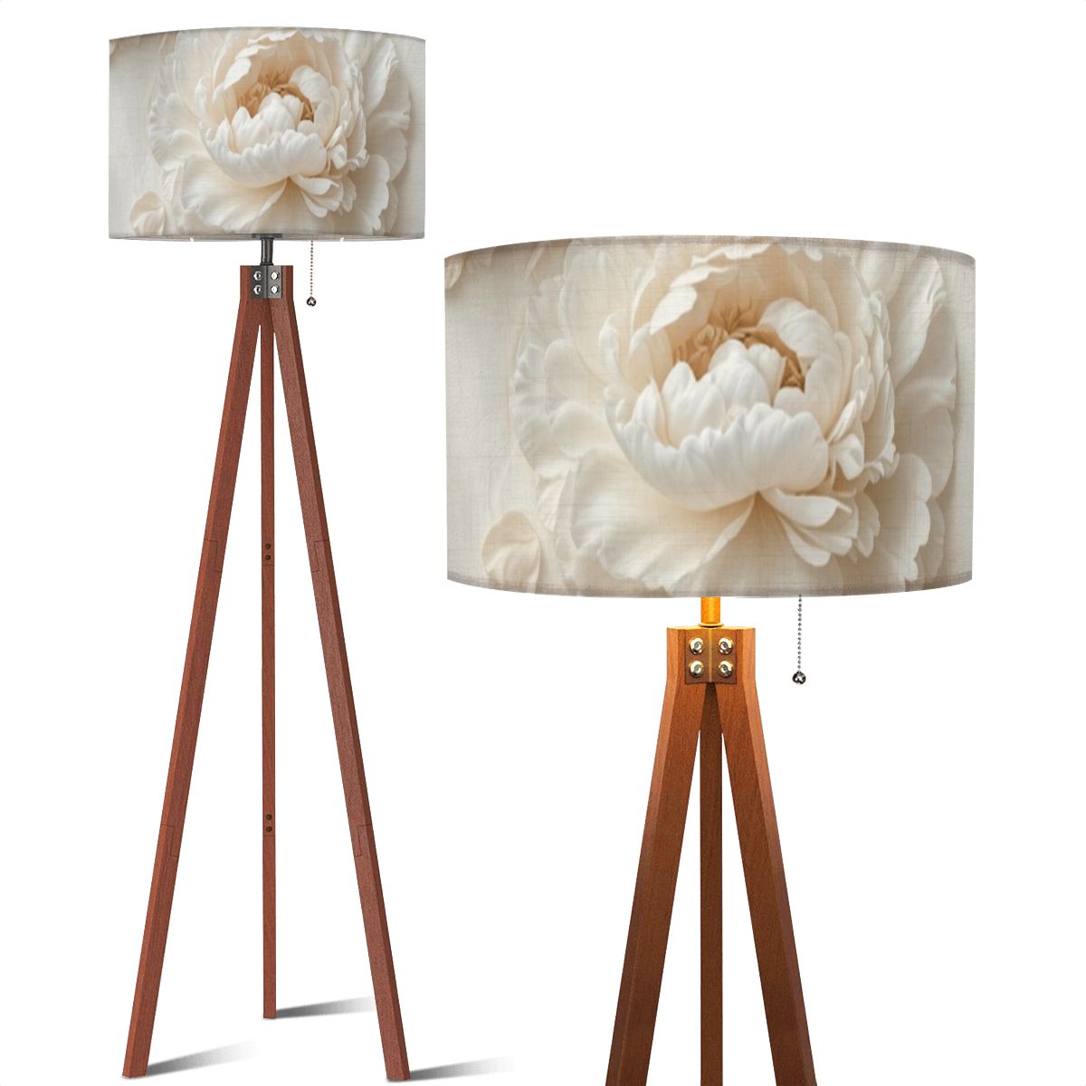 Peonie Biala — Lampa podłogowa na trójnogu