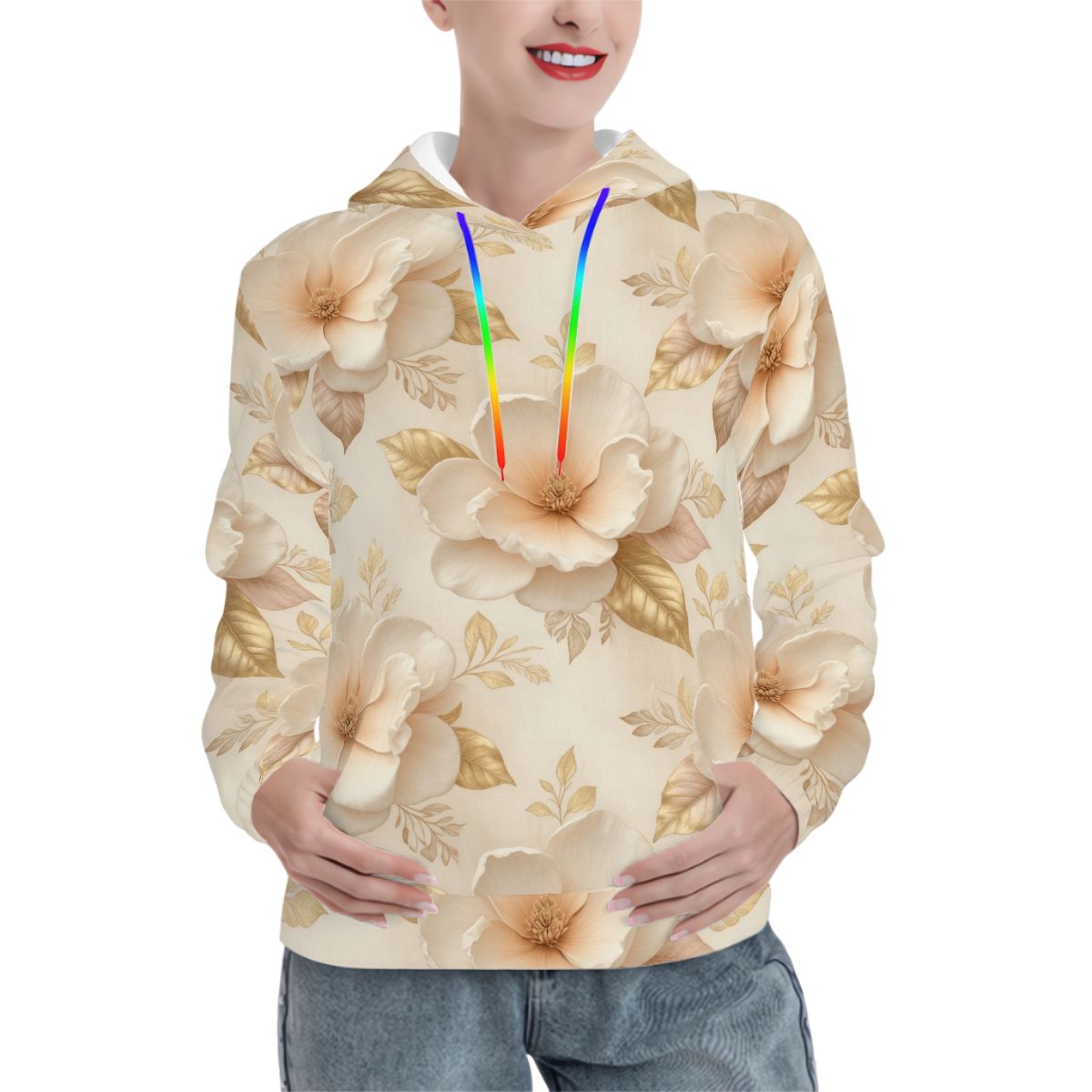 Hoodies for Women Customized Services 04magnoliechampagneaop