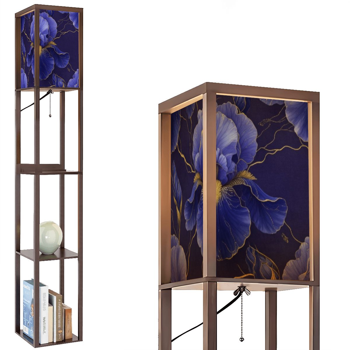 Floor Lamp with Shelves (Made in USA) 38irysyv2aop