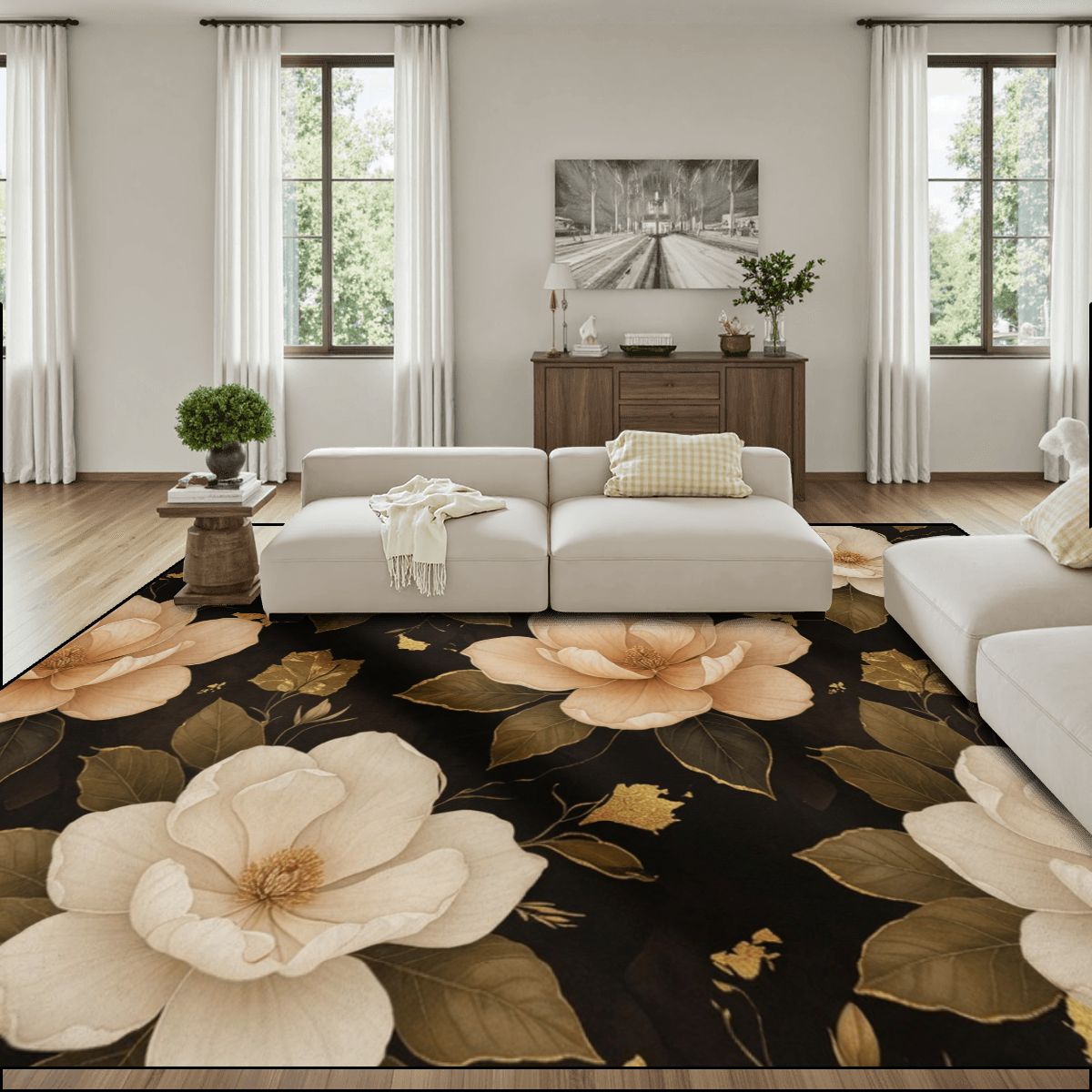 Large Area Rug Floor Carpet (4:3) 29magnolieluxeaop